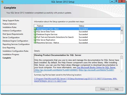 10 - SQL Server Express Installation Complete