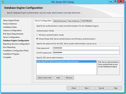 6a - SQL Server DB Engine Config